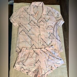 Victoria's Secret Light Pink Logo Pajama Set - New - size small